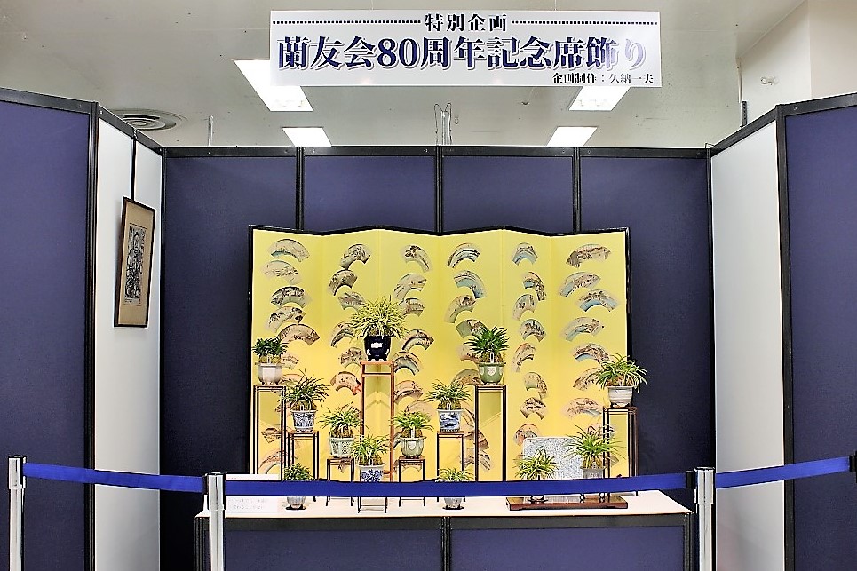 特別企画展示　蘭友会80周年記念席飾り（協力：春秋園 久納一夫氏）