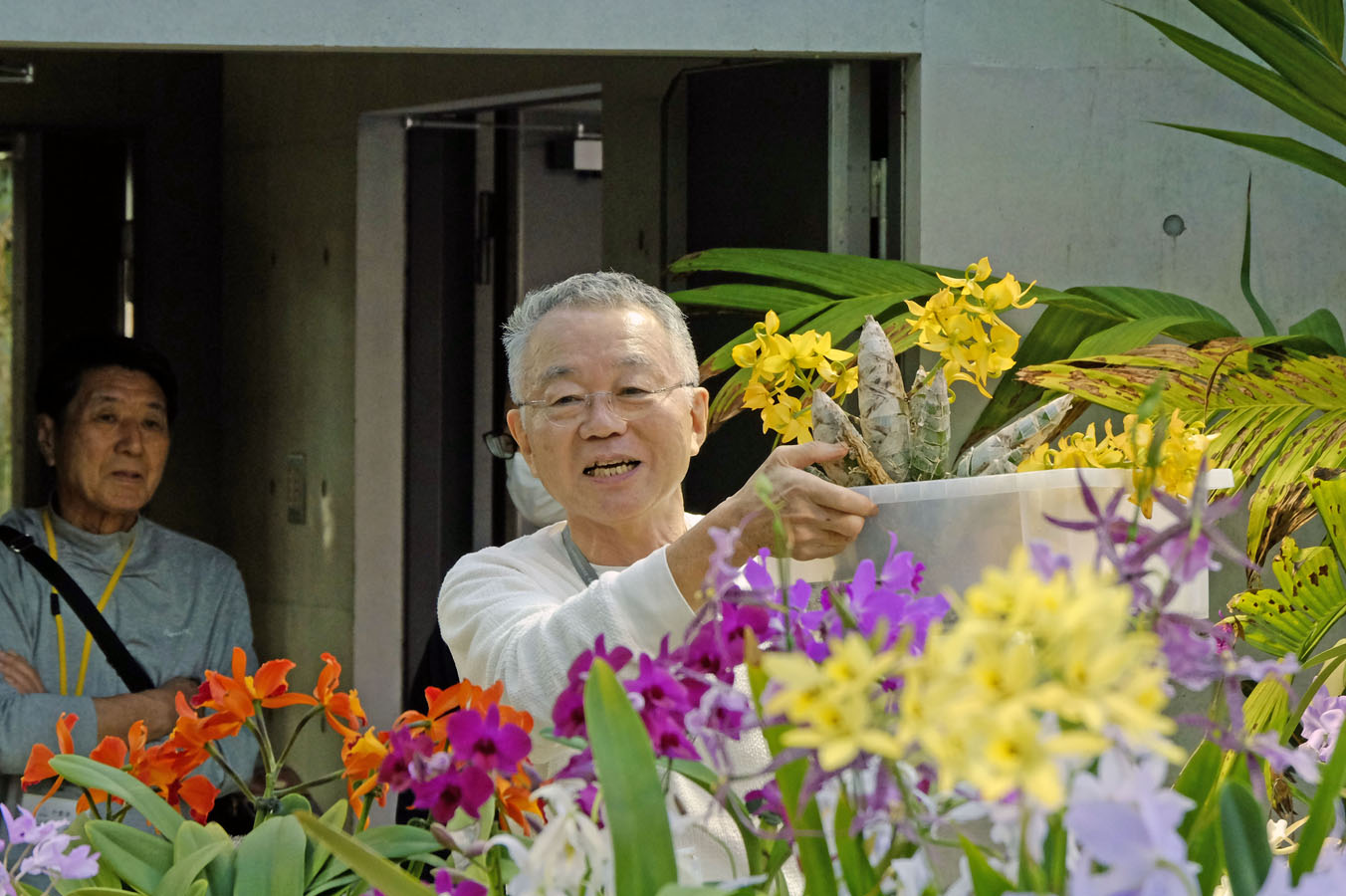 栽培の説明をする鈴木氏