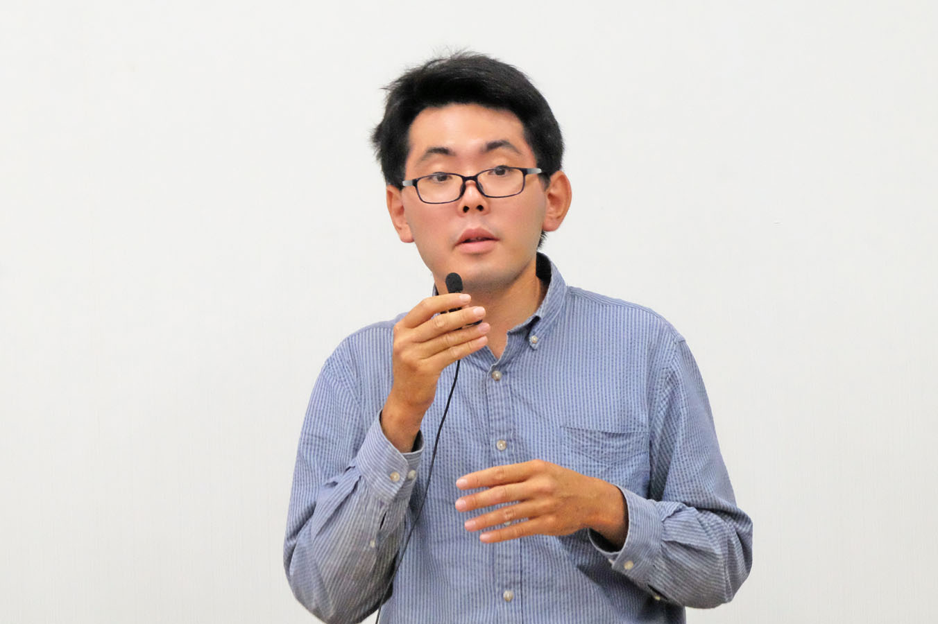グロワーズの説明をする上田氏